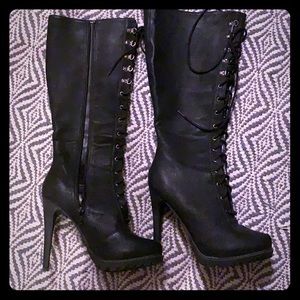 Aldo black knee high Boots